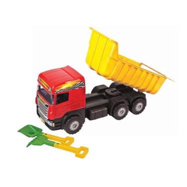 Imagem de Brinquedo Caminhão Grande Super Caçamba - Magic Toys, Vermelho, Super 