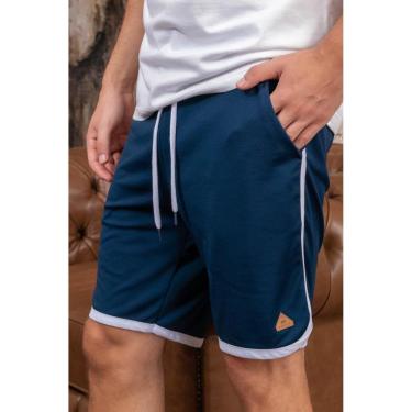 Imagem de Bermuda Masculina Helanca Filete Azul Marinho-Masculino