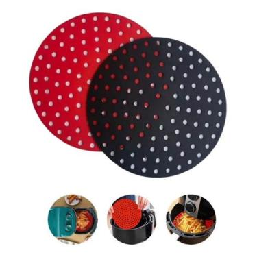 Imagem de Forma de Silicone Airfryer Redonda Para Forno e Microondas Resistente 