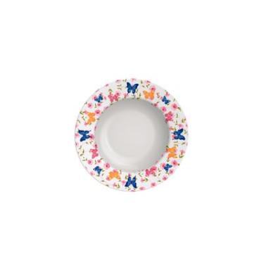 Imagem de Prato Fundo Porcelana 23cm Tramontina Jardim de Borboletas