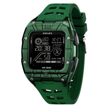 Imagem de Relógio digital masculino esportivo multifunção à prova d`água