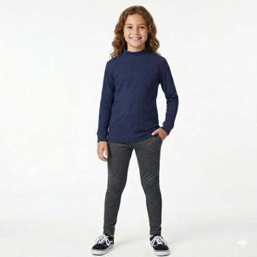 Imagem de Blusa Térmica Meninas de Pelinho Inverno Gola Alta Inverno