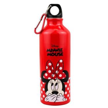 Imagem de Garrafa alumínio vermelho minnie tapa boca 500ml - disney