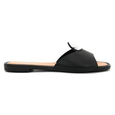 Imagem de Tamanco Moleca Original Rasteirinha Baixa Moda Feminino 557, 37, Preto