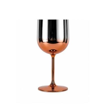 Imagem de Taça Gin Metalizada Rose Gold 600ml Elegante P/ Drinks - LS Comercio