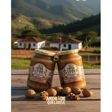 Imagem de Doce de Leite com Nozes - 2 Potes de 650g - Cremoso e Crocante - Vovó 