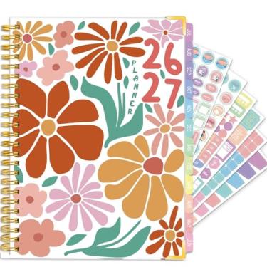 Imagem de GuassLee Planner 2026 diário, semanal e mensal - Agenda A5 de janeiro de 2026 a dezembro de 2026, livro de planejamento de agenda estética de 15,5 x 21,3 cm com bolso traseiro, adesivos, abas