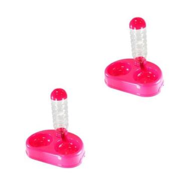 Imagem de Comedouro E Bebedouro Para Cães E Gatos - PET-19 - Western Pet, ROSA