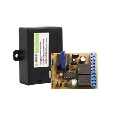 Imagem de Receptor com fonte universal 433,92 mhz 2 canais ipec