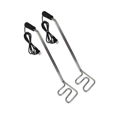 Imagem de Kit 2 Acendedor Elétrico Carvão Lenha Potente Churrasco 22 - INOX LAUR