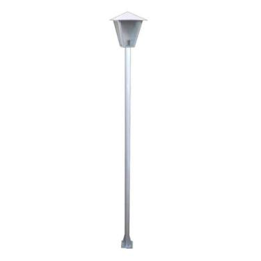 Imagem de Poste e Luminária Colonial Romana de Jardim 150cm Branco Ouro Minas
