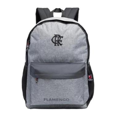 Imagem de Mochila Esportiva Escolar Futebol Flamengo, Cinza, Único