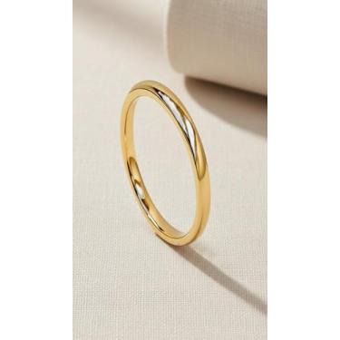 Imagem de Aliança Tungstênio 2mm Dourada Clássica - Congratulations Store
