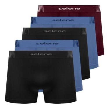 Imagem de Kit 5 Cueca Boxer Infantil Selene Cós Duplo Microfibra - SORTIDO - GG,