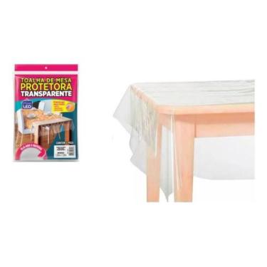 Imagem de Protetor Toalha De Mesa Transparente Impermeavel 220x135cm - Atef