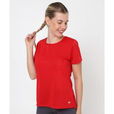 Imagem de Blusa Feminina Fitness Básica Dry Fit Marisa Vermelho-76079, Vermelho,