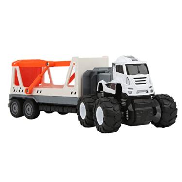 Imagem de Carro de Brinquedo de Quatro Rodas, Reboque de Brinquedo Forte Aderência Melhora a Capacidade de Mãos na Escola para Casa para Crianças Acima de 3 Anos(Branco)