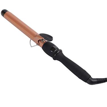 Imagem de Modelador de cachos de 28 mm com revestimento de cerâmica turmalina, visor LCD profissional de 110 a 210 graus Celsius para todos os tipos de cabelo, (dourado)