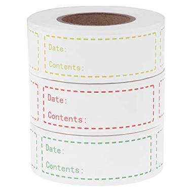 Imagem de Etiquetas de congelador removíveis para armazenamento de alimentos da Xgood etiquetas adesivas de armazenamento de alimentos de 2,5 x 7,6 cm etiquetas de congelador de geladeira etiquetas adesivas de papel
