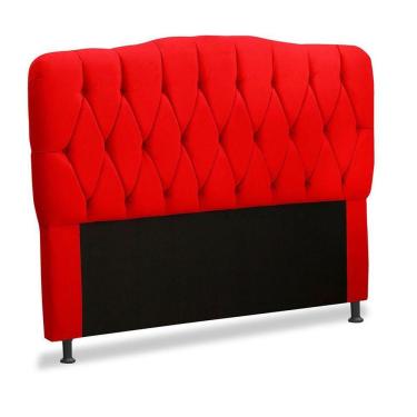 Imagem de Cabeceira Eduarda 1,60 Para Cama Box Queen Vermelho Soft Skin