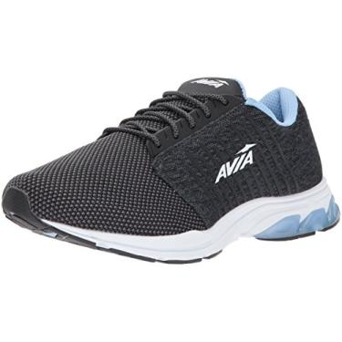 Imagem de Avia Tênis feminino Avi-Zeal Track, Preto/cinza ferro/azul (powder blue), 6