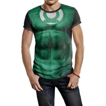 Imagem de Camiseta Masculina Super-Herói Lanterna Verde Green Ref:340 - Smoke