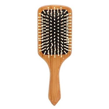 Imagem de Pente de bambu, pente de cor de madeira profissional pente de bambu escovas e pentes de coloração de cabelo de madeira para escovas e pentes cuidados saudáveis (amor)