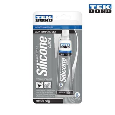 Imagem de Silicone Acético 50g Cinza Blister Alta Temp - Tekbond