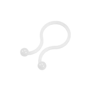 Imagem de uxcell Cabo de trava de torção de nylon em formato de U Salve Local 14,2 mm de diâmetro branco 200 peças