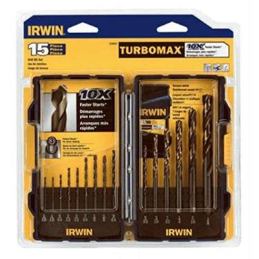 Imagem de Irwin Industrial Tools 318015 TurboMax Turbo Point Drill Bit Set, 15-Piece
