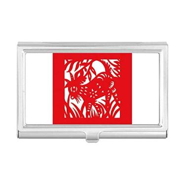 Imagem de Porta-cartões de visita do zodíaco chinês, corte de papel, carteira de bolso