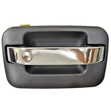 Imagem de PT Auto Warehouse FO-3509MA-RRK - Maçaneta externa externa externa, preto texturizado com alavanca cromada - Lado do passageiro traseiro