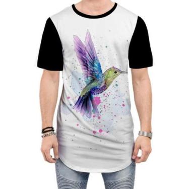Imagem de Camiseta Long Line Beija Flor Néctar Pássaros Aves 2 - Estilo Vizu