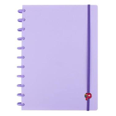 Imagem de Caderno de Disco Yummy Colors Lilás Marshmallow Grande 80 Folhas Pop Disc