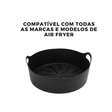 Imagem de Forma Silicone Para Fritadeira Elétrica Air Fryer  18cm