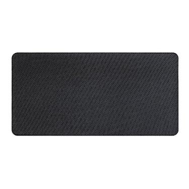 Imagem de teclado para mesa, tapete computador para mesa, Mouse pad couro sensação confortável, à prova d'á, borracha antiderrapante com padrão fibra carbono protege a mesa Kumprohu