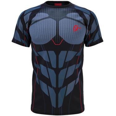 Imagem de Camiseta Raglan Unissex Treino Academia Beast Armor Azul-Unissex