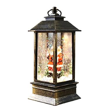 Imagem de Lanterna de Natal com Globo de Neve Operada por Pilhas, Luz de LED, Papai Noel Brilhante, Lâmpada Noturna, Decoração de Casa de Férias, Luzes de LED para Decoração de Mesa