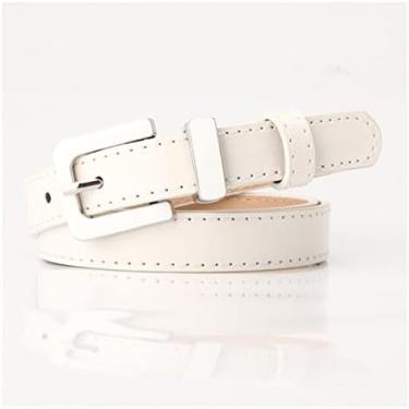 Imagem de Cinto Feminino Com Fivela De Liga Jeans Feminino Vestido De Couro Cinto Versátil Preto Verde,Branco,105CM,Collector88