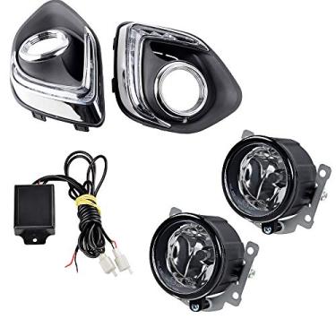 Imagem de Astra Depot Conjunto de lâmpadas LED para corrida diurna DRL + lâmpadas de vidro real H11 para montagem de lâmpada de neblina OE para Mitsubishi ASX Outlander Sport 8321A578 8321A577 2013 2014 2015