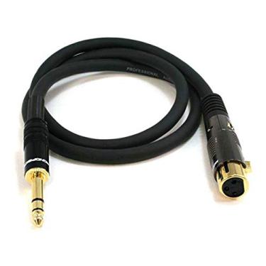 Imagem de Monoprice 104771 Cabo de Ouro Série Premier XLR Fêmea para TRS Macho 16AWG 104771