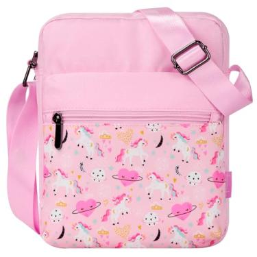 Imagem de Choco Mocha Bolsas para meninas de 8 a 10 anos, bolsa para meninas 6-8 10-12 presentes de Natal para meninas, Unicórnio espacial - rosa, Bolsa carteiro