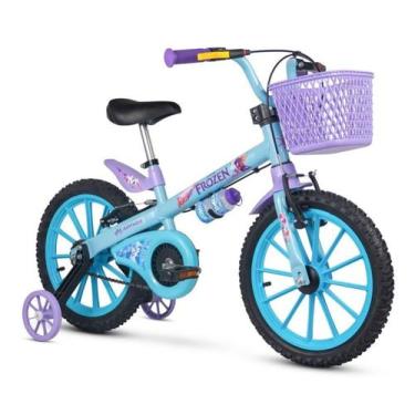 Imagem de Bicicleta Infantil Frozen + 3 Anos Aro 16 Nathor 2023 Cor Azul-Celeste
