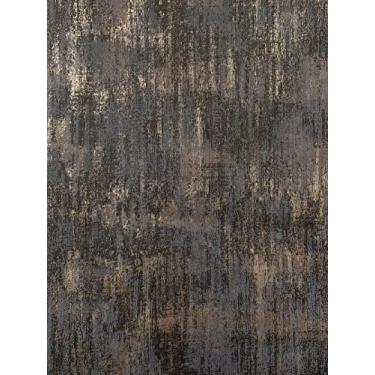 Imagem de Papel de parede cinza marrom envelhecido industrial metálico não tecido (amostra) 53 cm x 19,8 cm