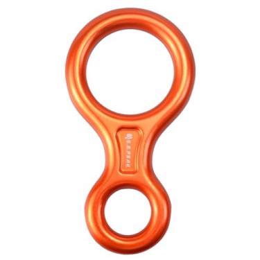 Imagem de S.E.PEAK Equipamento de rapel 35kN Rescue Figure 8 Descender para escalada, liga de alumínio laranja