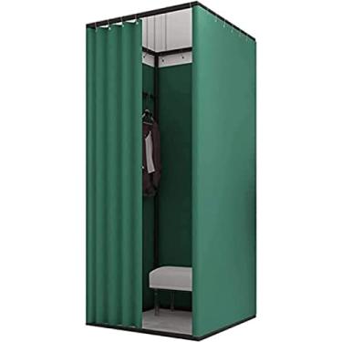 Imagem de Provador móvel de loja de roupas Provador quadrado de loja de roupas, vestiário móvel com cortina de sombreamento, vestiário temporário, vestiário com proteção de privacidade Divisória de te