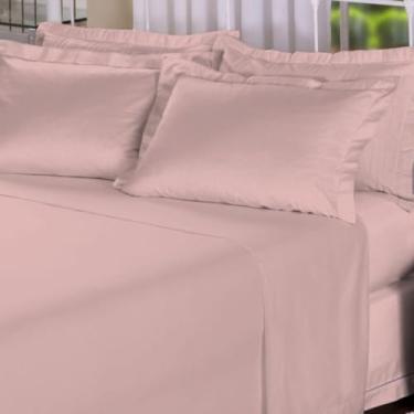 Imagem de Jogo de Cama King 4 Peças – Percal 300 Fios 100% Algodão – Rosê – Macio e Durável | CURI HOME
