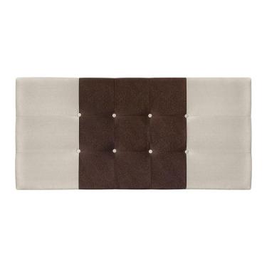 Imagem de Cabeceira Casal Jbe Moveis Nina 144cm Bege/marrom Para Cama Box 138cm Decoração Quarto Cor Marrom