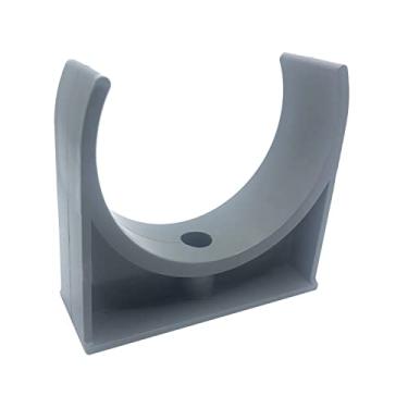 Imagem de Grampos de PVC para tubos de 75 mm/2,95 polegadas OD U-Hook Bandejas de TV Tubulação Suporte de Mangueira Suporte Pex Tubing Cinza 2 peças