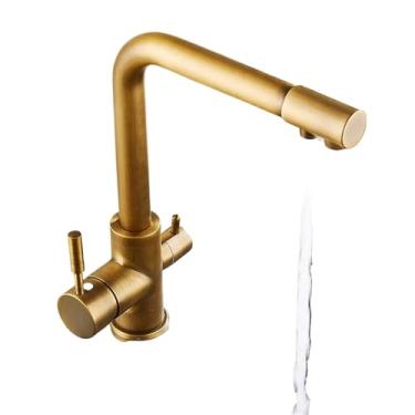 Imagem de Torneira de cozinha preta Torneiras de filtro de cozinha de latão antigo Torneiras de pia de cozinha Misturadores Torneira de água purificada, Antigo